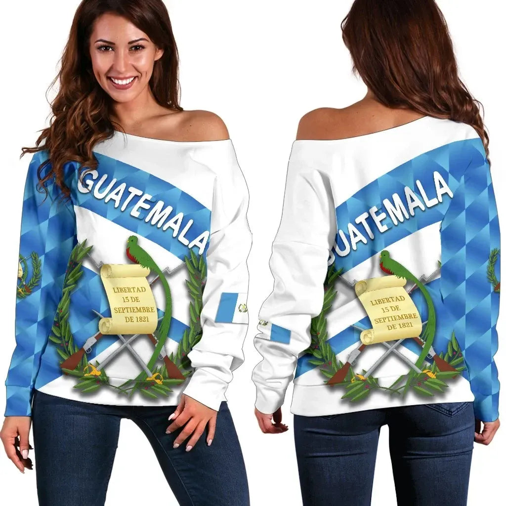 Guatemala Women Off Shoulder Sweater Sporty Style