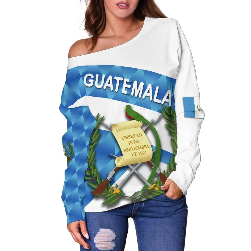 Guatemala Women Off Shoulder Sweater Sporty Style