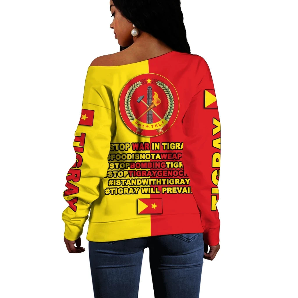 Tigray Coat Of Arms Off Shoulder Sweater