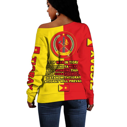 Tigray Coat Of Arms Off Shoulder Sweater