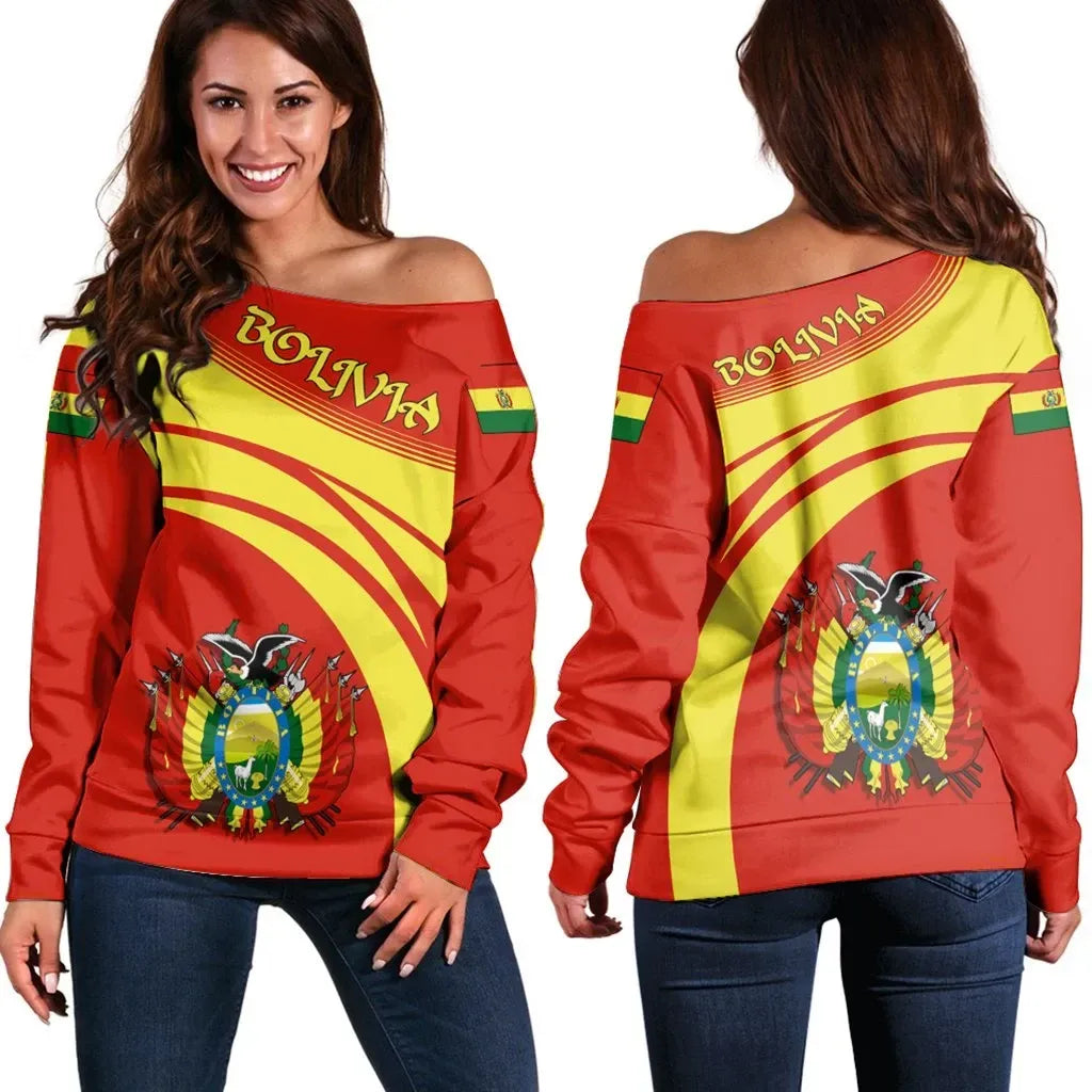 Bolivia Coat Of Arms Shoulder Sweater Cricket