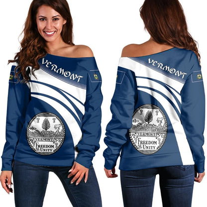 Vermont Coat Of Arms Shoulder Sweater Cricket