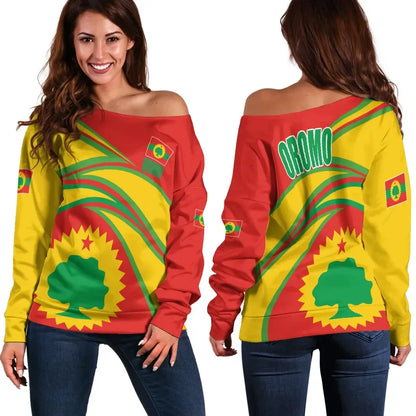 Oromo Off Shoulder Sweater N Flag