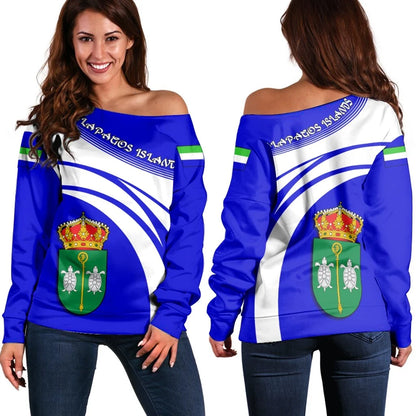 Galapagos Islands Coat Of Arms Shoulder Sweater Cricket