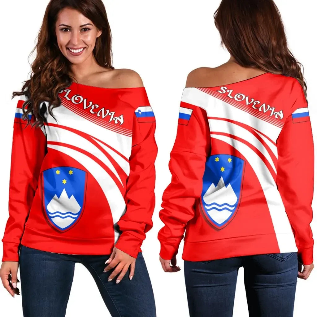Slovenia Coat Of Arms Shoulder Sweater Cricket