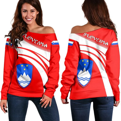 Slovenia Coat Of Arms Shoulder Sweater Cricket