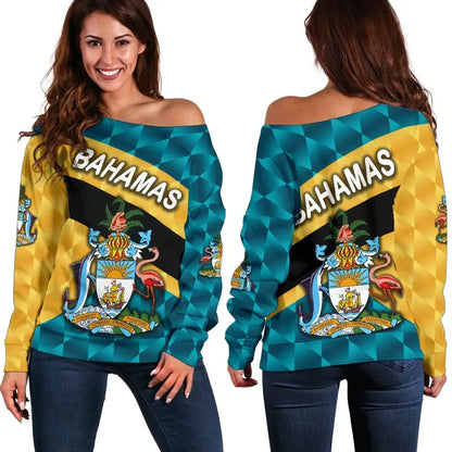 Bahamas Women Off Shoulder Sweater Sporty Style