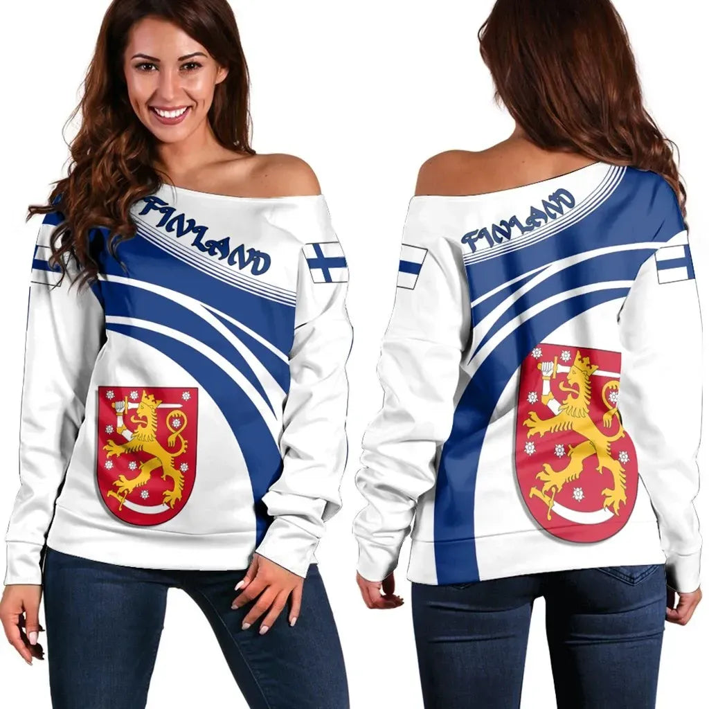 Finland Coat Of Arms Shoulder Sweater Cricket