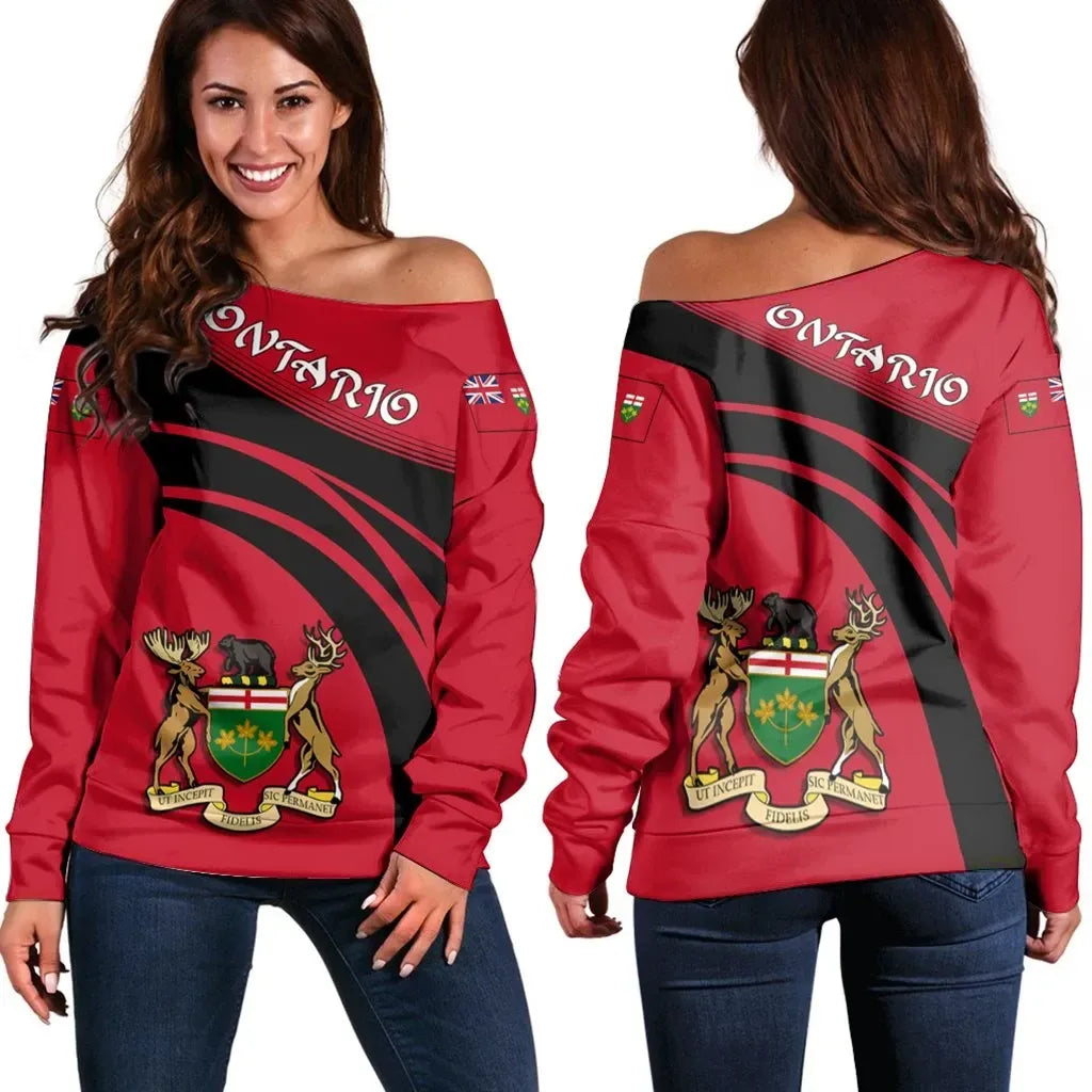 Ontario Coat Of Arms Shoulder Sweater Cricket