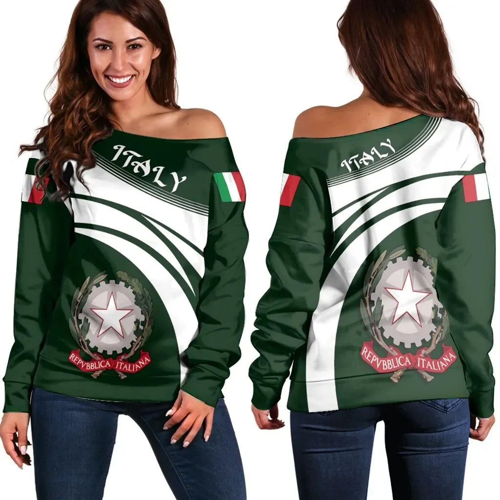 Italy Coat Of Arms Shoulder Sweater Cricket