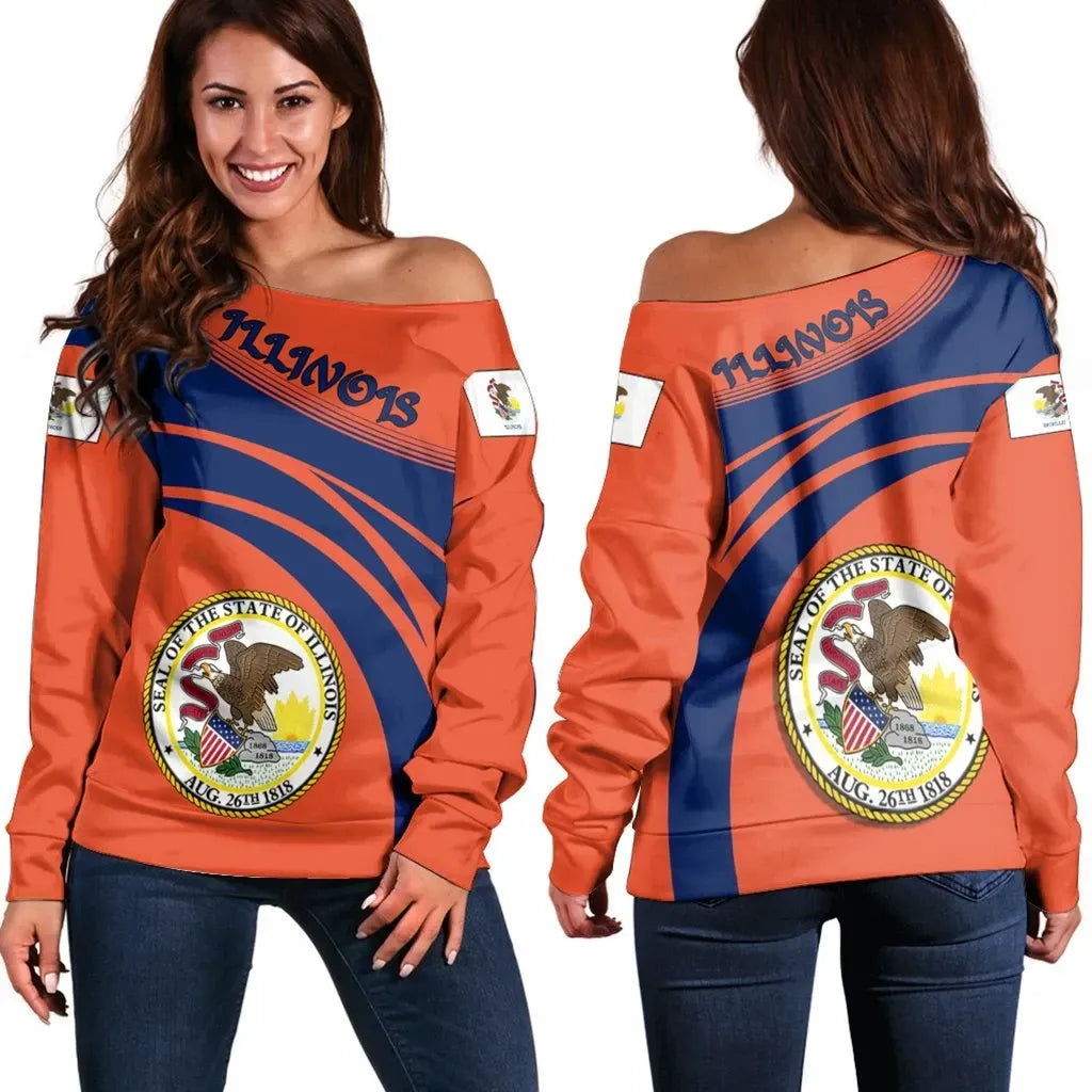 Illinois Coat Of Arms Shoulder Sweater Cricket