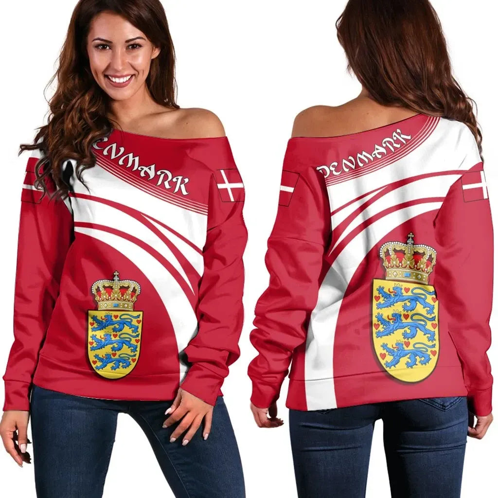 Denmark Coat Of Arms Shoulder Sweater Cricket