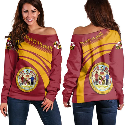 Maryland Coat Of Arms Shoulder Sweater Cricket