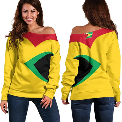 Guyana Off Shoulder Sweater Babarian Yellow