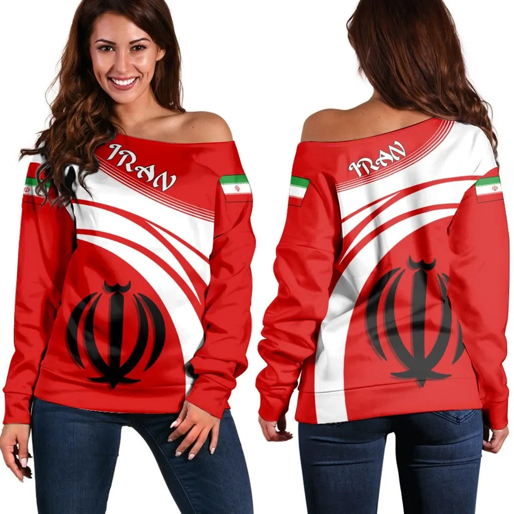 Iran Coat Of Arms Shoulder Sweater Cricket