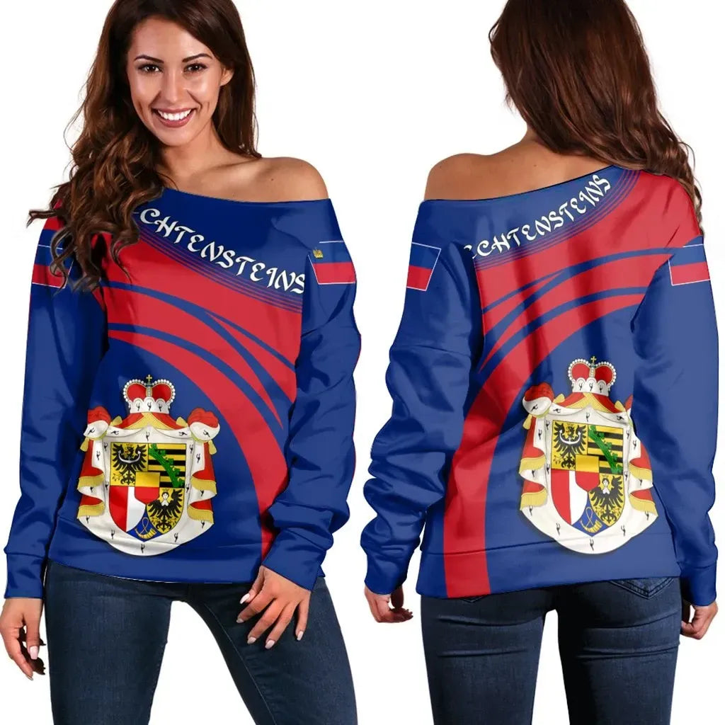 Liechtensteins Coat Of Arms Shoulder Sweater Cricket