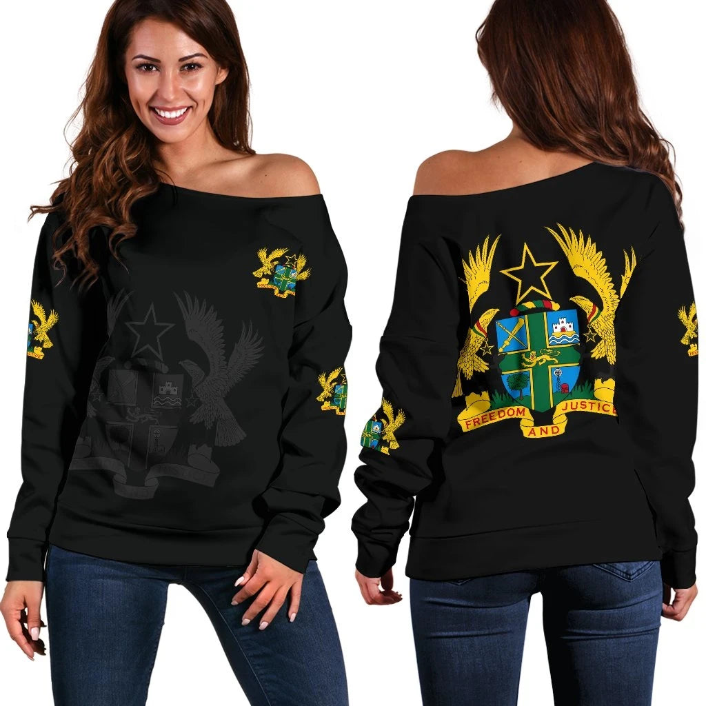 Ghana Women's Off Shoulder Sweater