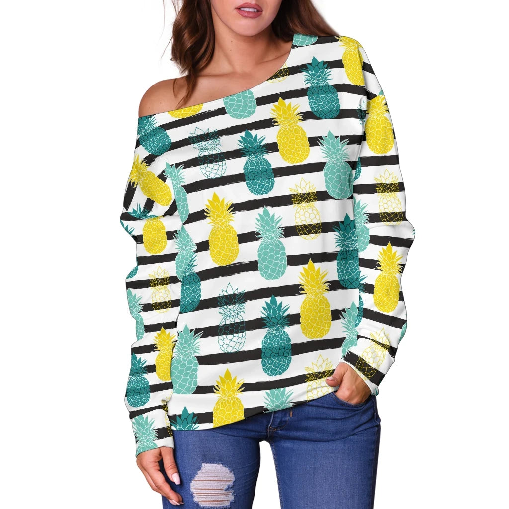 Pineapple 12Th Off Shoulder Sweater