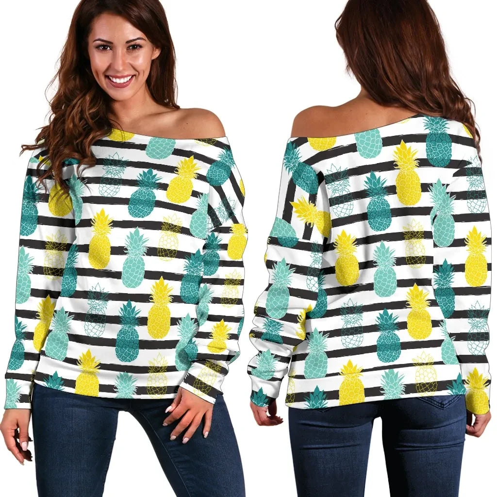 Pineapple 12Th Off Shoulder Sweater