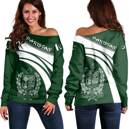 Pakistan Coat Of Arms Shoulder Sweater Cricket