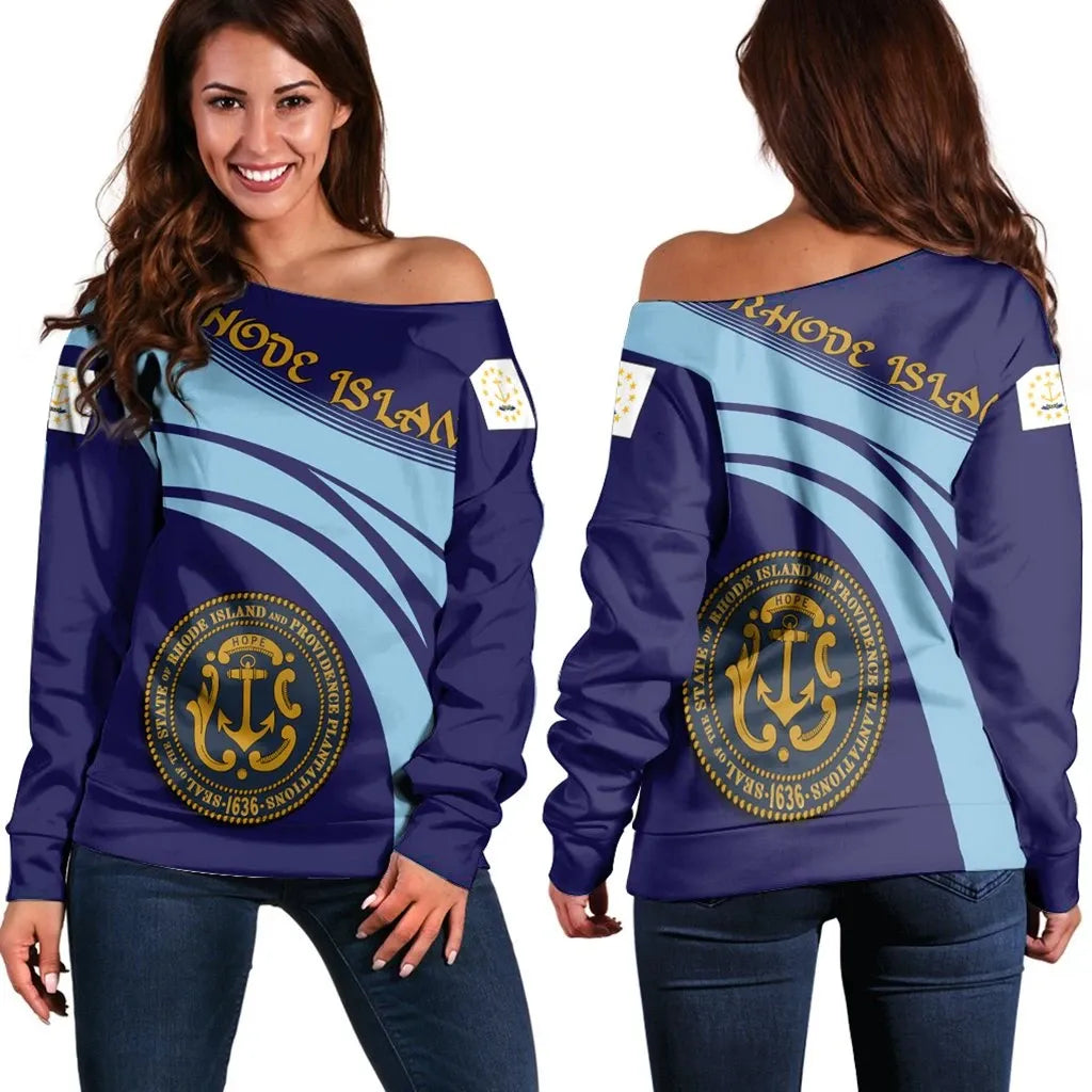 Rhode Island Coat Of Arms Shoulder Sweater Cricket