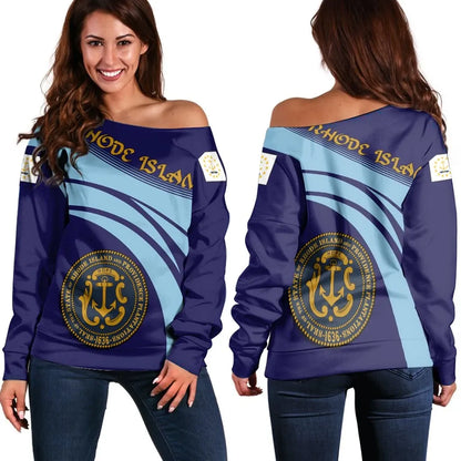 Rhode Island Coat Of Arms Shoulder Sweater Cricket