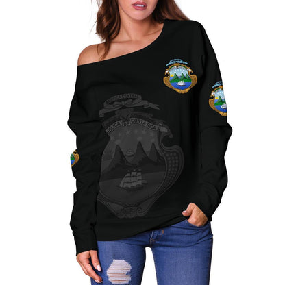 Costa Rica Women's Off Shoulder Sweater