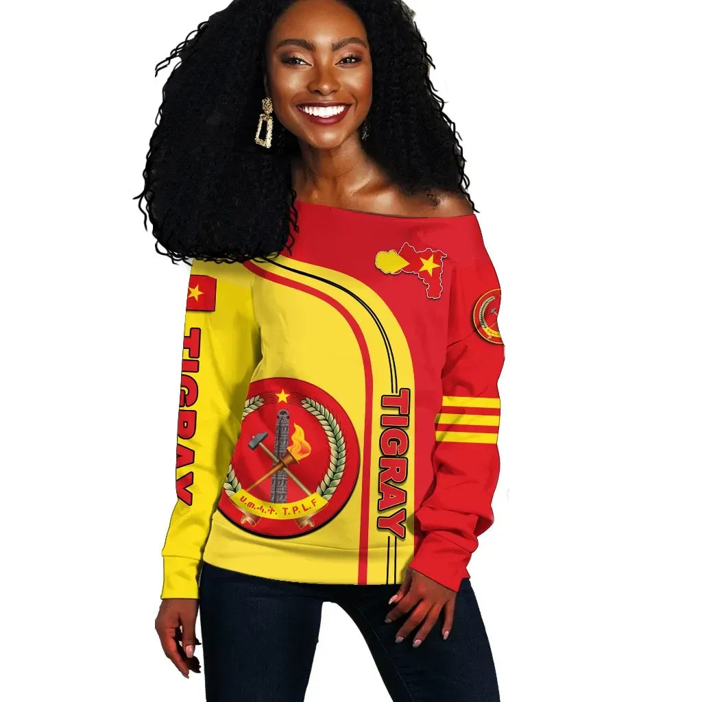 Tigray In Me Soul Off Shoulder Sweater