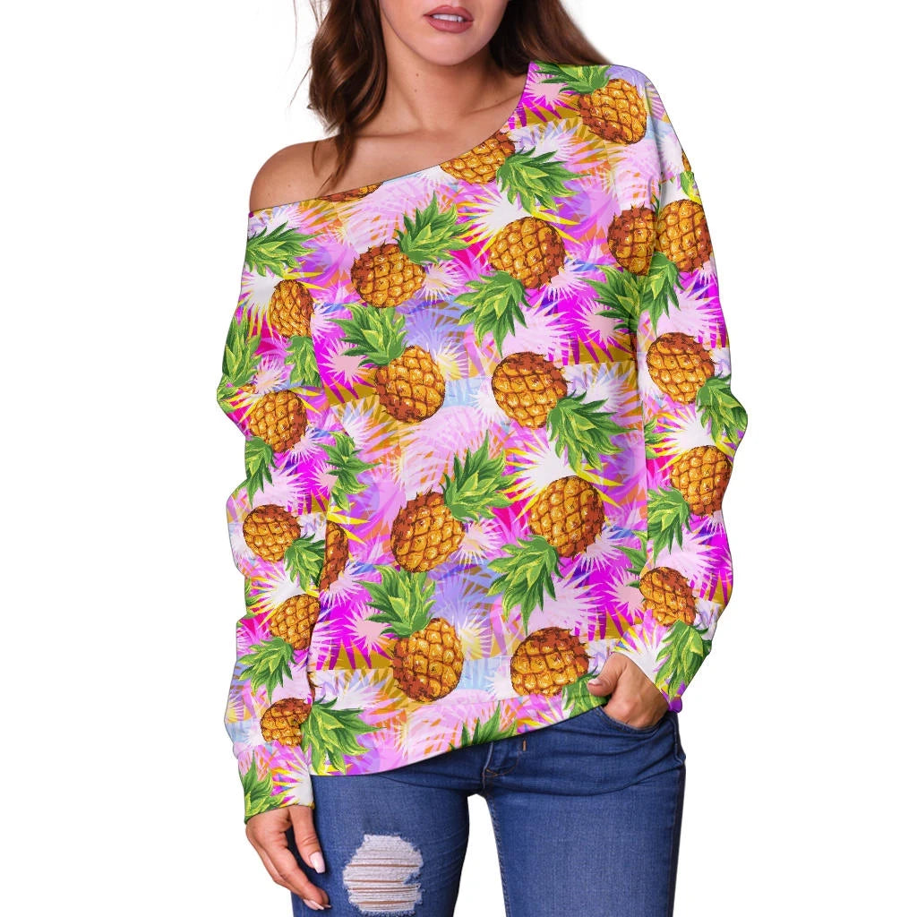 Pineapple 16Th Off Shoulder Sweater