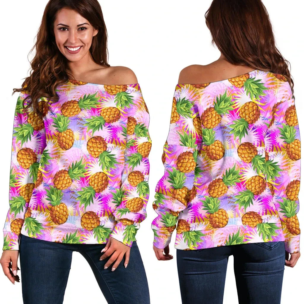 Pineapple 16Th Off Shoulder Sweater