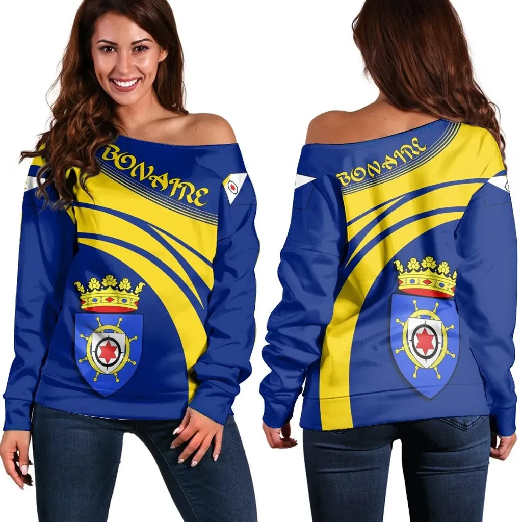 Bonaire Coat Of Arms Shoulder Sweater Cricket