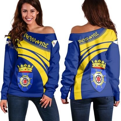 Bonaire Coat Of Arms Shoulder Sweater Cricket