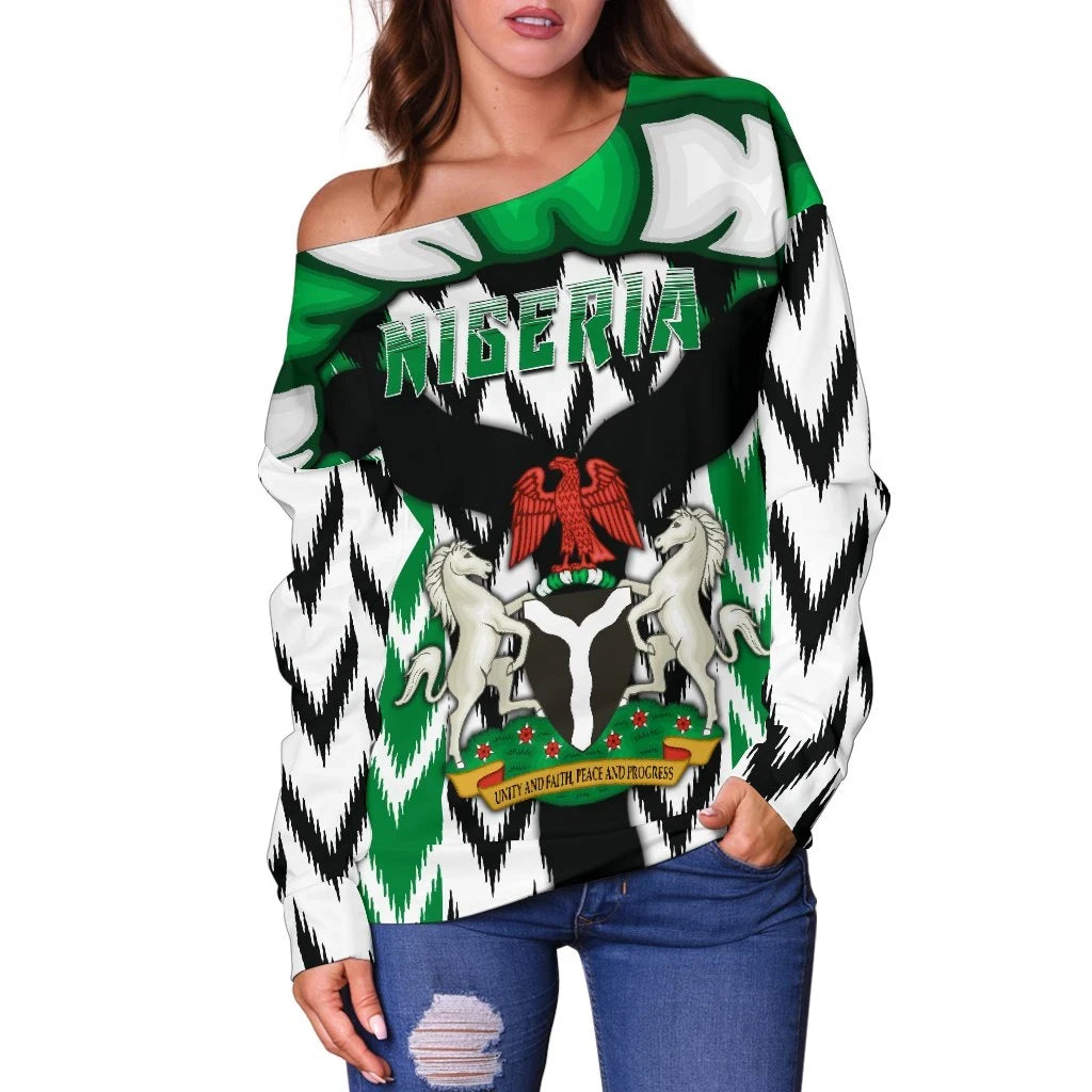 Nigeria Women's Off Shoulder Sweater Simple Version