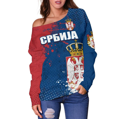 Serbia Off Shoulder Sweater The Great Serbia Serbian Language
