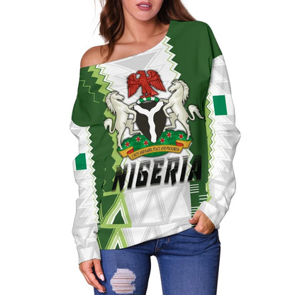 Nigeria Women's Off Shoulder Sweater Simple Sports Version