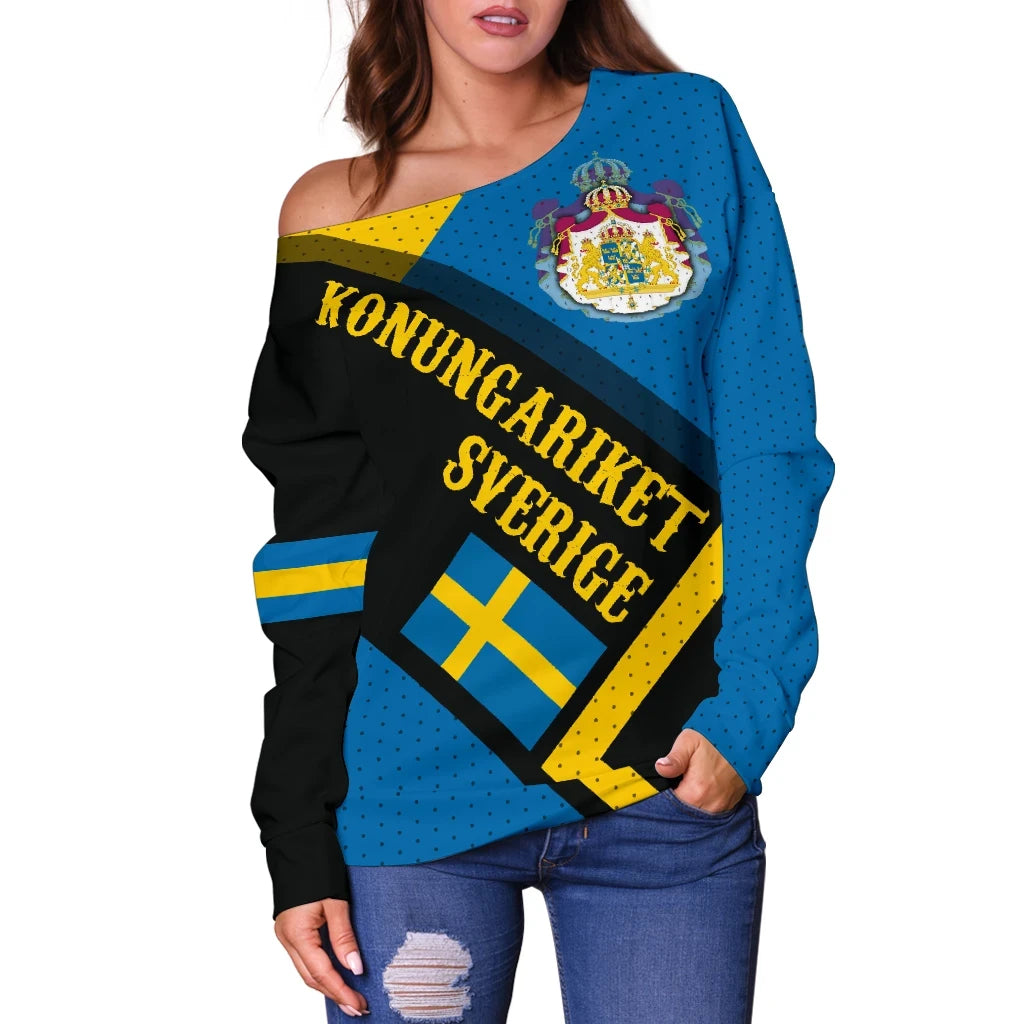 Sweden Women's Off Shoulder Sweater Kingdom of Sweden