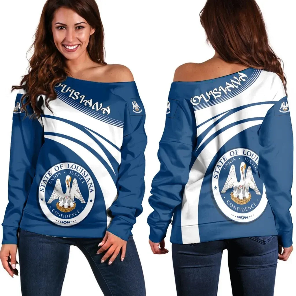 Louisiana Coat Of Arms Shoulder Sweater Cricket