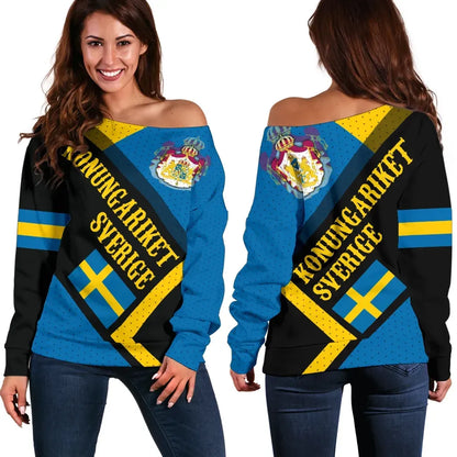 Sweden Women's Off Shoulder Sweater Kingdom of Sweden