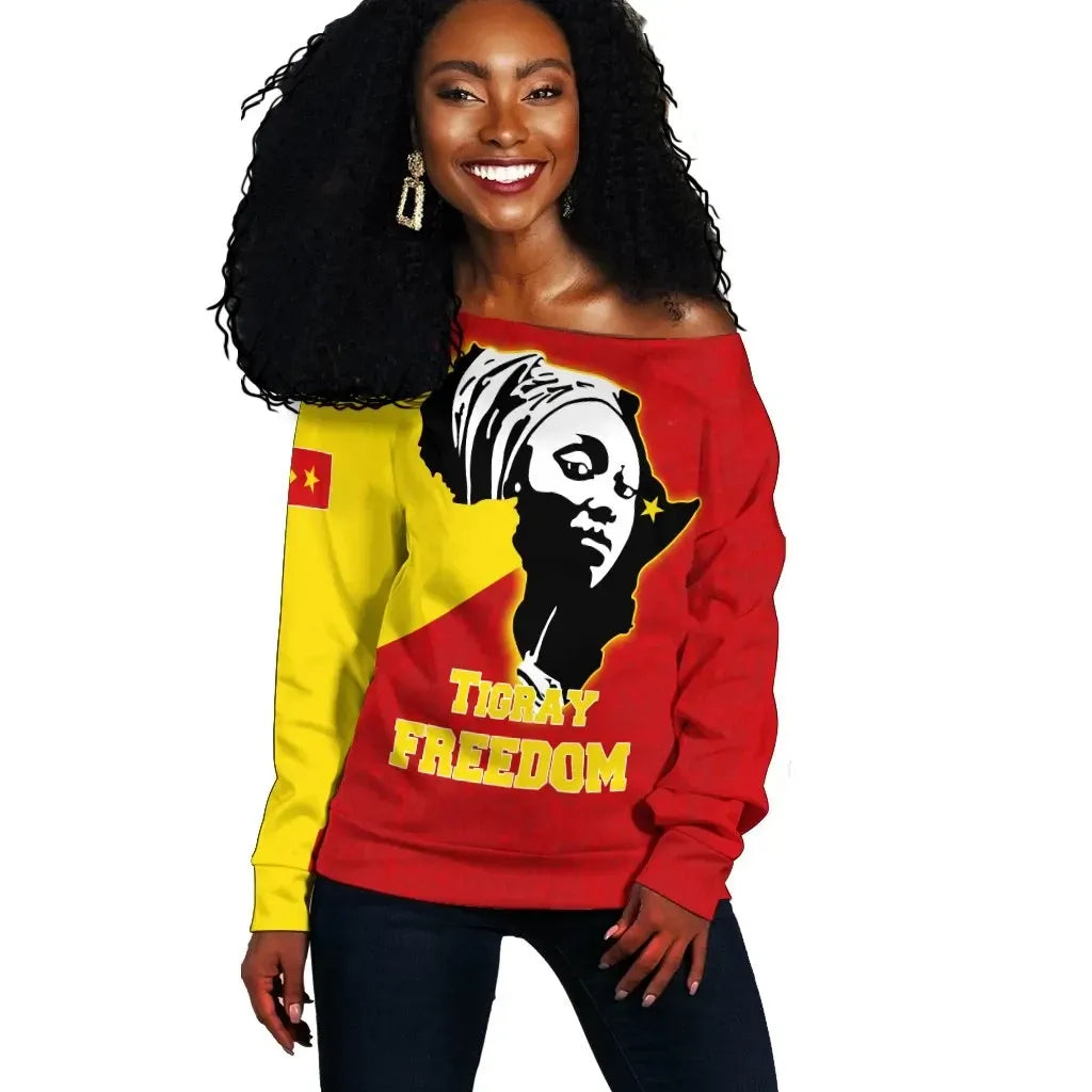Tigray Off Shoulder Sweater Tigray Women Freedom