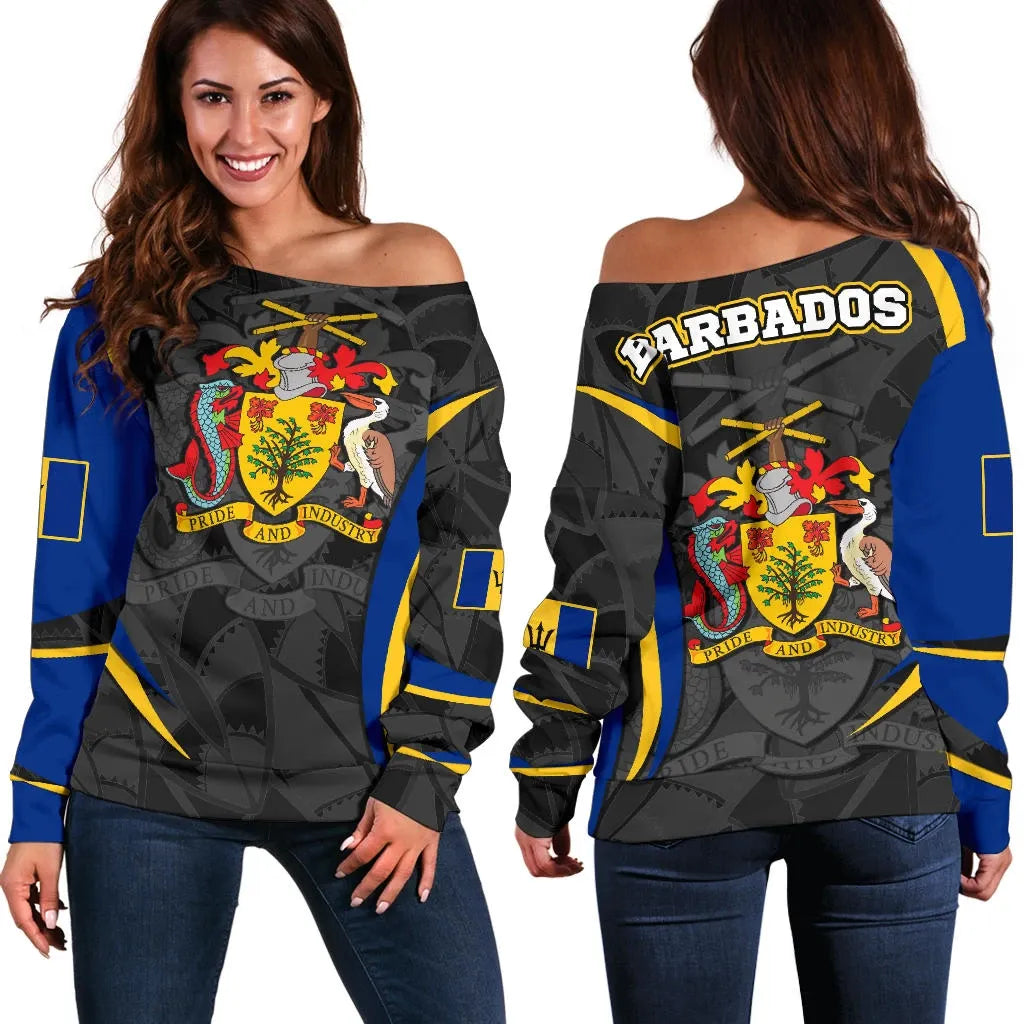 Barbabos Off Shoulder Sweater Barbadian Spirit Original