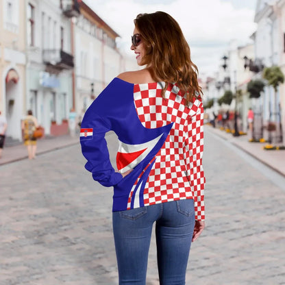 Croatia Off Shoulder Sweater Day
