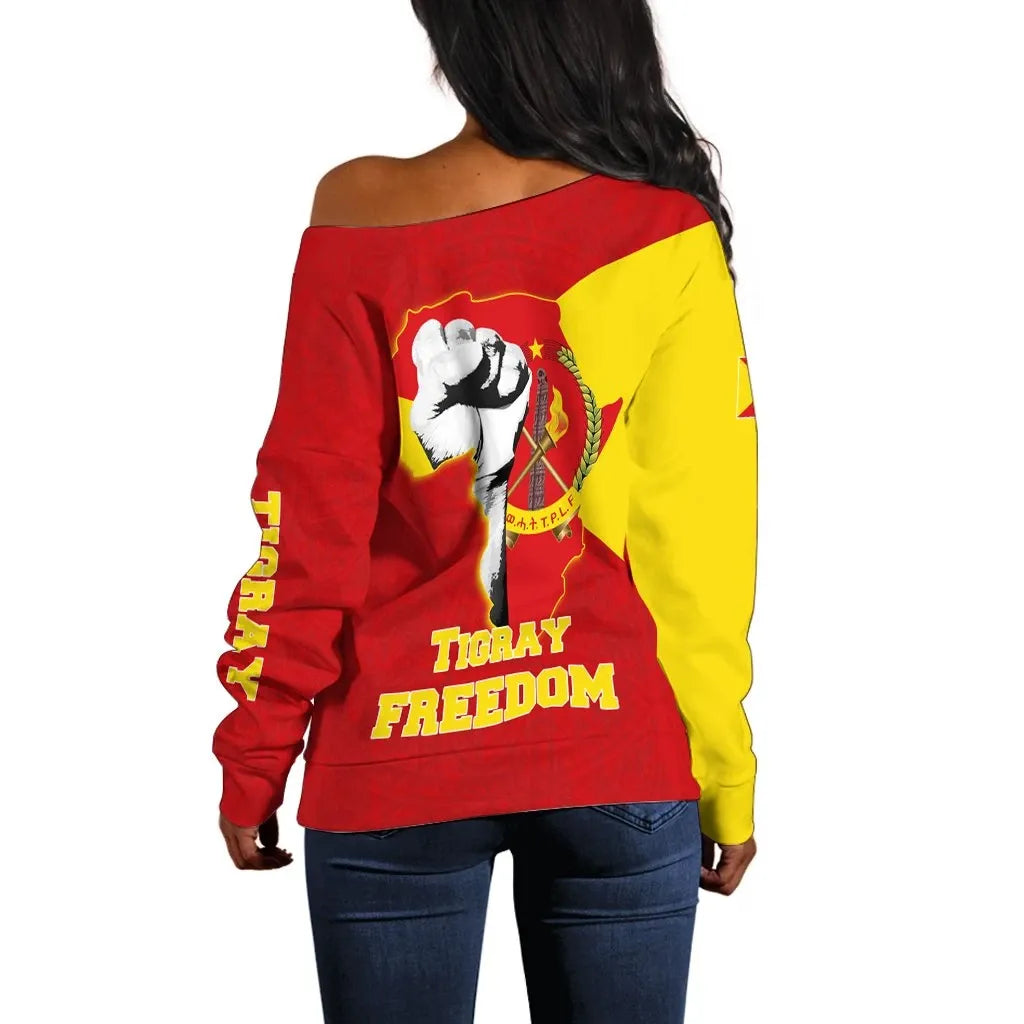 Tigray Off Shoulder Sweater Tigray Women Freedom