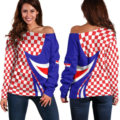 Croatia Off Shoulder Sweater Day