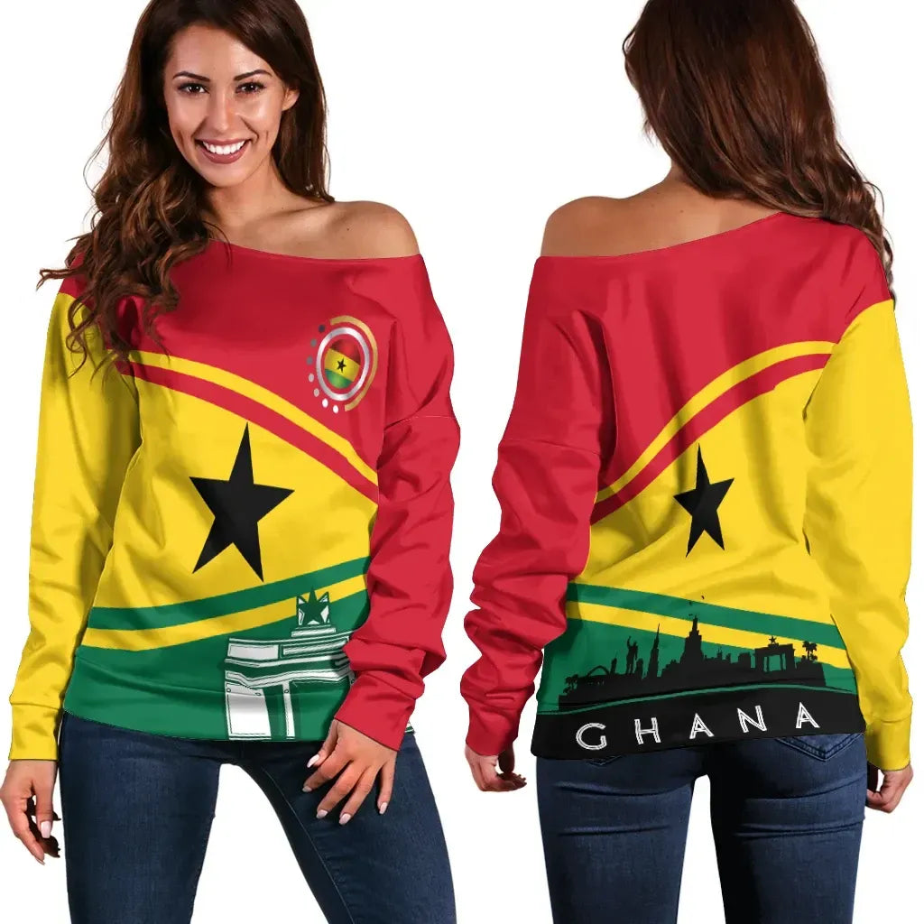 Women Off Shoulder Ghana Independence Day