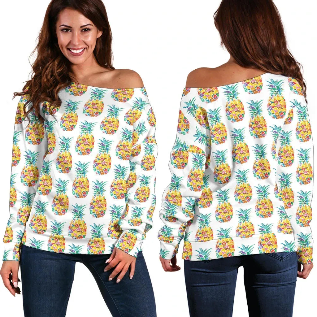 Pineapple 6Th Off Shoulder Sweater