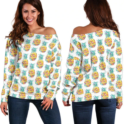 Pineapple 6Th Off Shoulder Sweater