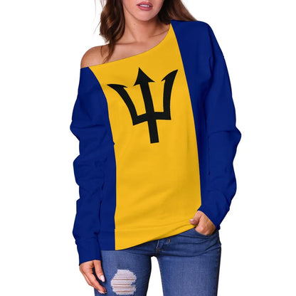 Barbados Off Shoulder Sweater Original Flag