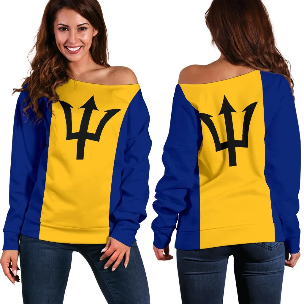 Barbados Off Shoulder Sweater Original Flag