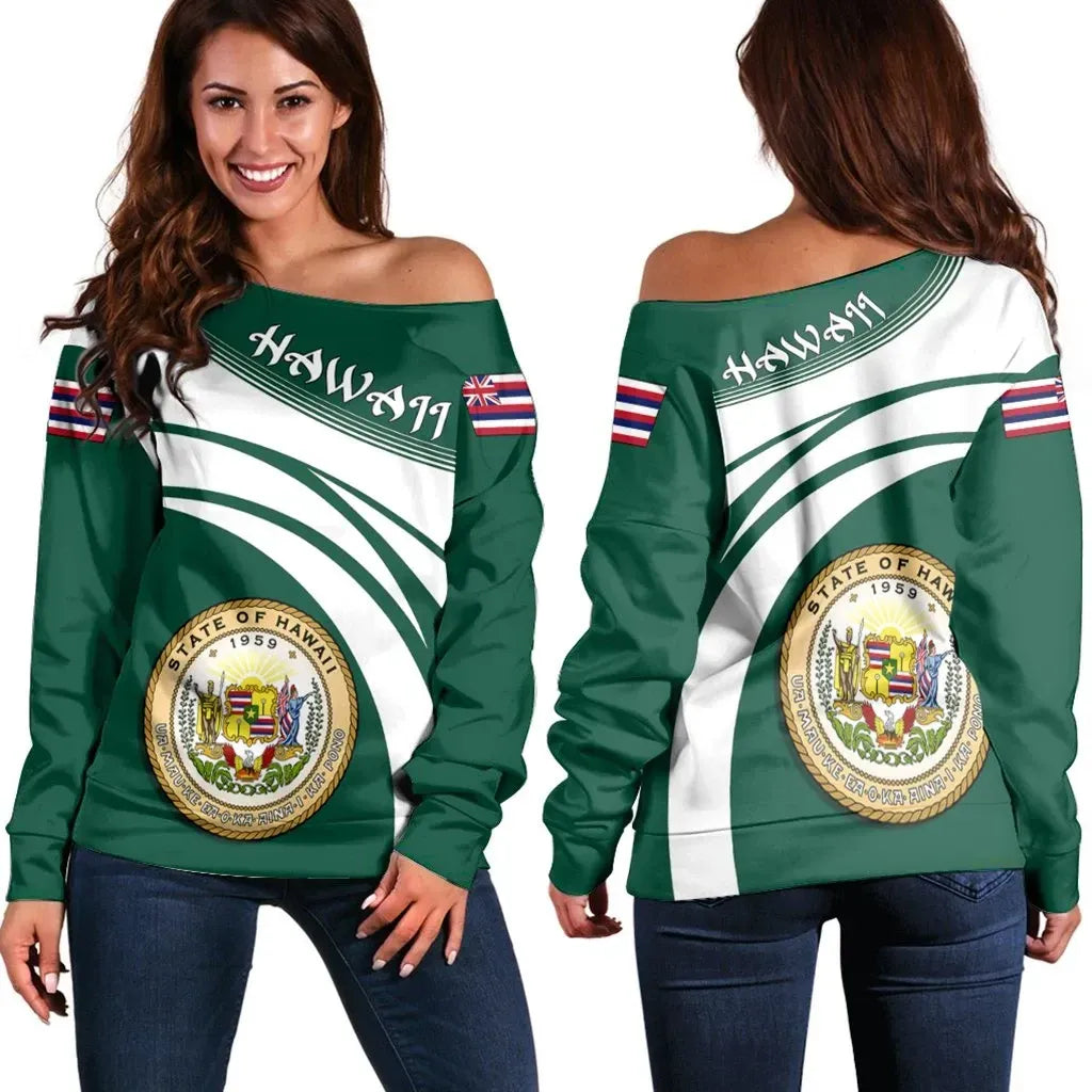 Hawaii Coat Of Arms Shoulder Sweater Cricket