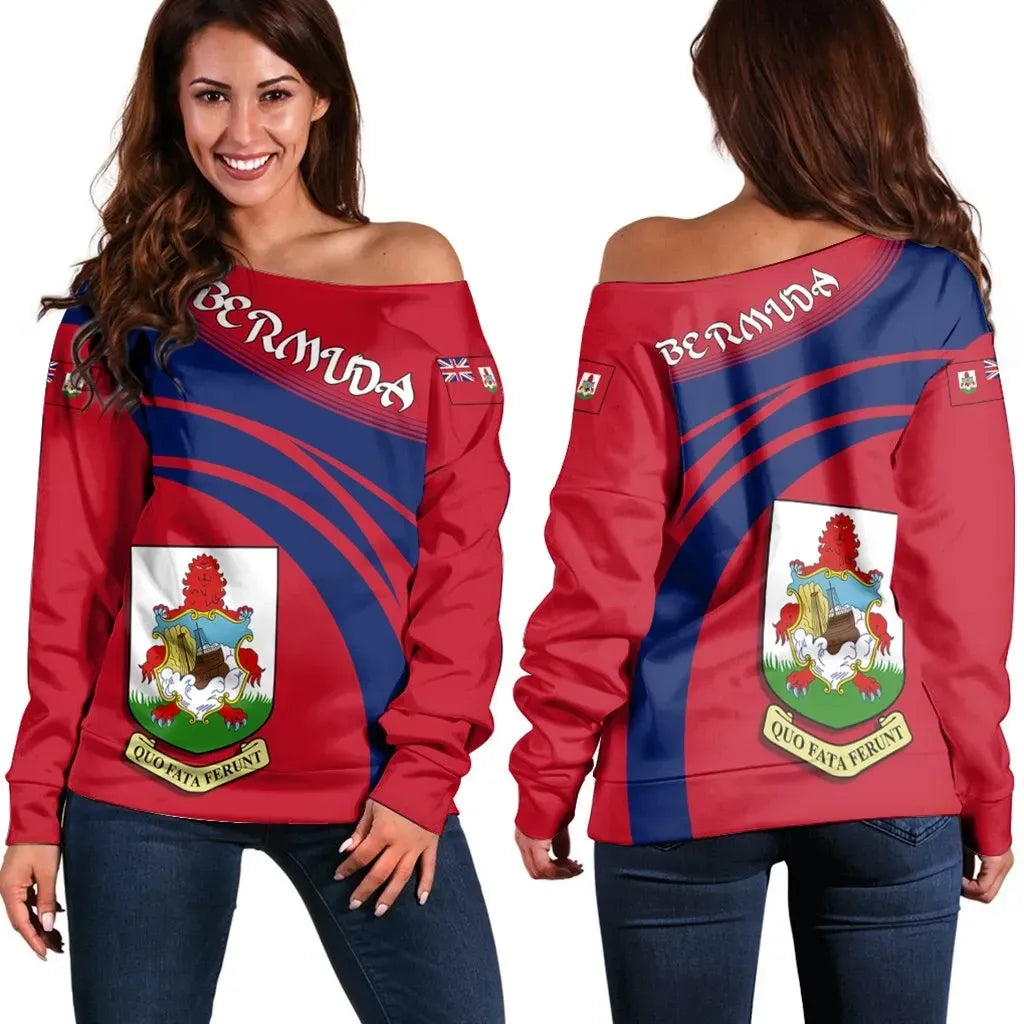 Bermuda Coat Of Arms Shoulder Sweater Cricket